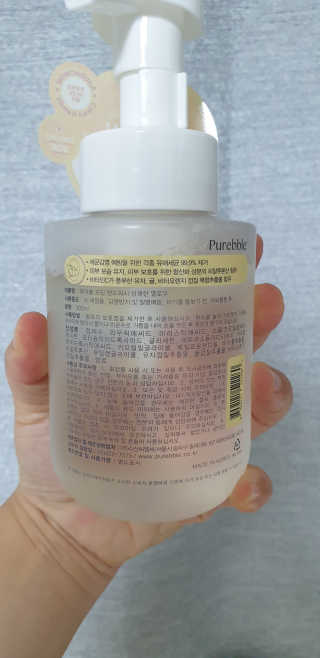 Purebble 당김없이 속촉촉_퓨어블 핸드워시 3종 [랜덤발송] — 5점을 준 리뷰어가 2020년 7월 올린 사용 사진