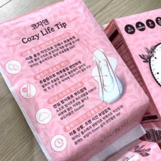 코지앤 생리대 체험 패키지 — 5점을 준 리뷰어가 2020년 10월 올린 사용 사진