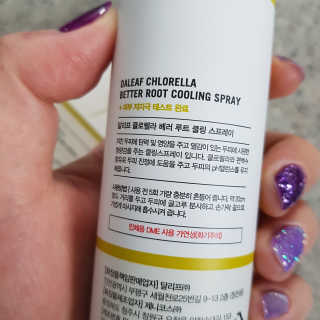 달리프 클로렐라 베러 루트 쿨링 스프레이 100ml — 4점을 준 리뷰어가 2020년 8월 올린 사용 사진