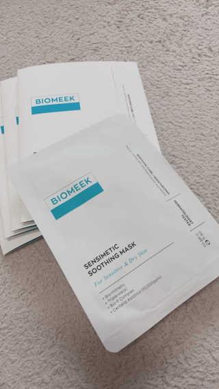 바이오믹 BIOMEEK SENSIMETIC SOOTHING MASK.S — 5점을 준 리뷰어가 2020년 6월 올린 사용 사진