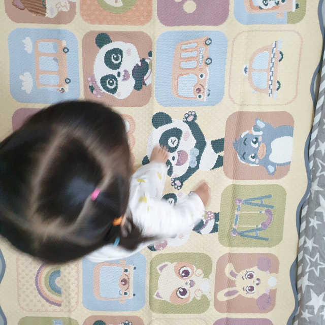 베이비버스 워셔블  자카드 카페트 소형 리뷰 사진