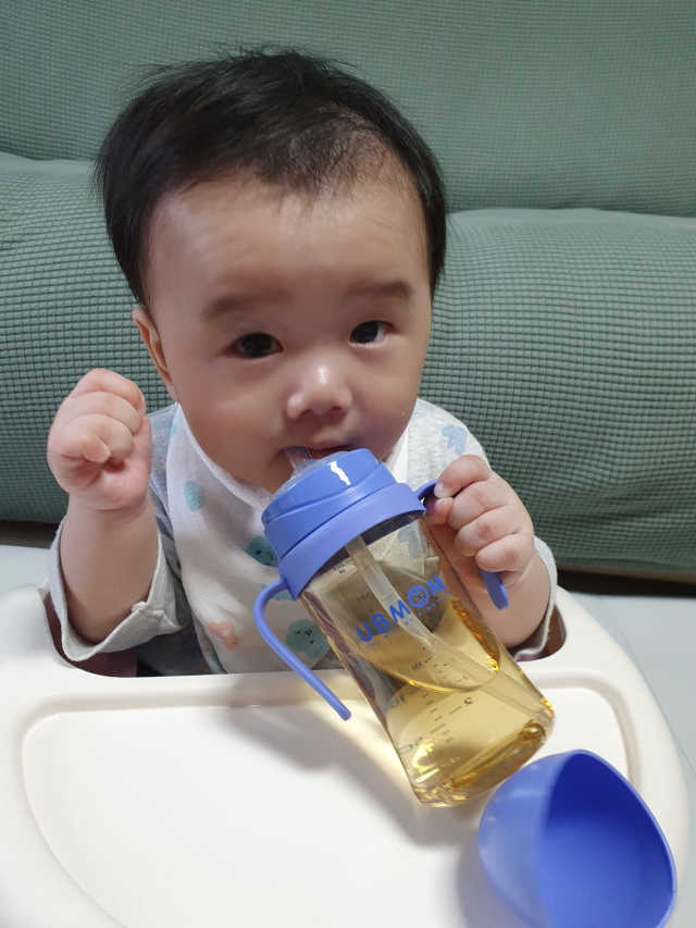 유비맘 샘방지 PPSU 빨대컵_컬러 랜덤 발송 리뷰 사진