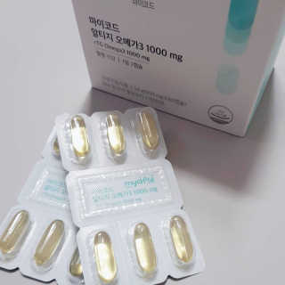 JW중외제약 마이코드 알티지 오메가3 1000 mg — 5점을 준 리뷰어가 2020년 9월 올린 사용 사진