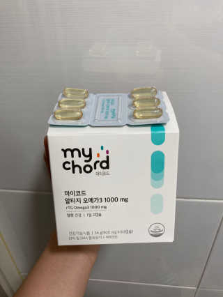 JW중외제약 마이코드 알티지 오메가3 1000 mg — 4점을 준 리뷰어가 2020년 9월 올린 사용 사진