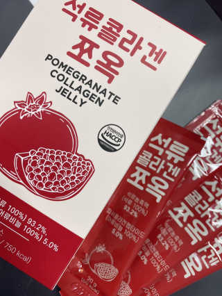 조은약초 석류콜라겐 석류즙 석류쪼옥 젤리 스틱 15포 x 20g — 4점을 준 리뷰어가 2020년 7월 올린 사용 사진