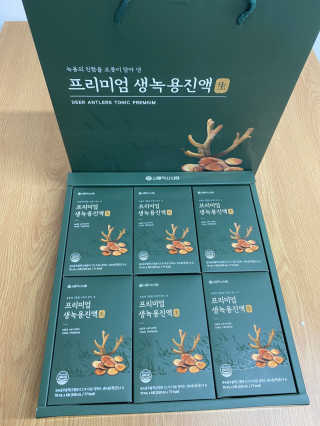 서울약사신협 약사신협_생녹용 진액_70ml x 30포 — 5점을 준 리뷰어가 2020년 9월 올린 사용 사진