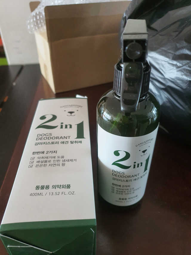 강아지스토리 2in1 강아지 애견 탈취제 400ml 리뷰 사진