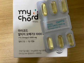 JW중외제약 마이코드 알티지 오메가3 1000 mg — 4점을 준 리뷰어가 2020년 7월 올린 사용 사진