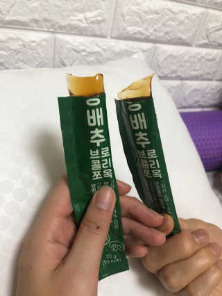 조은약초 국산 양배추즙 양배추 브로콜리 젤리 15포 x 1박스 — 5점을 준 리뷰어가 2020년 8월 올린 사용 사진