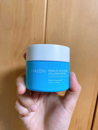 바르는콜라겐 하이온 제주바다보배 슬리핑마스크 100mL — 4.5점을 준 리뷰어가 2020년 6월 올린 사용 사진