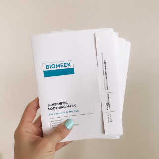 바이오믹 BIOMEEK SENSIMETIC SOOTHING MASK.S — 5점을 준 리뷰어가 2020년 6월 올린 사용 사진
