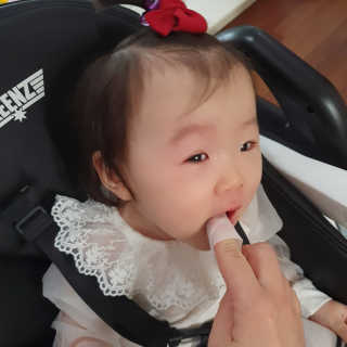 100도 이상에서 삶아 멸균 안심 아이수 구강 티슈 — 5점을 준 리뷰어가 2020년 10월 올린 사용 사진