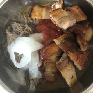[해주냉면] 신천맛집 매운 비빔냉면 2인분 + 무절임 — 5점을 준 리뷰어가 2020년 5월 올린 사용 사진