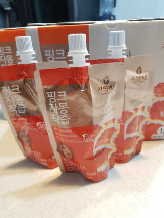 자연에온 핑크 자몽 착즙 100mL 10개입 2BOX — 5점을 준 리뷰어가 2020년 10월 올린 사용 사진