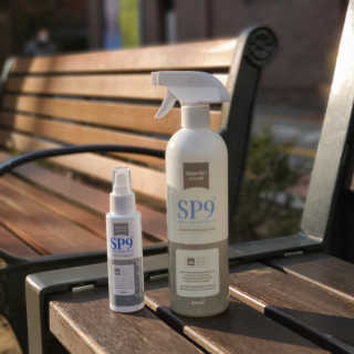 SP9 스프레이형 프리미엄 살균소독제 500ml+100ml — 5점을 준 리뷰어가 2020년 11월 올린 사용 사진