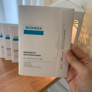바이오믹 BIOMEEK SENSIMETIC SOOTHING MASK.S — 5점을 준 리뷰어가 2020년 7월 올린 사용 사진
