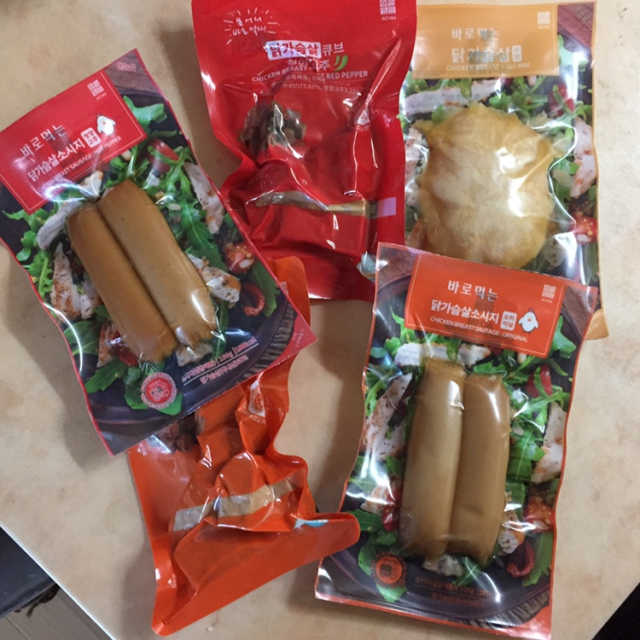 [아침몰] 바로 먹는 실온보관 닭가슴살 소시지 큐브 5팩 리뷰 사진