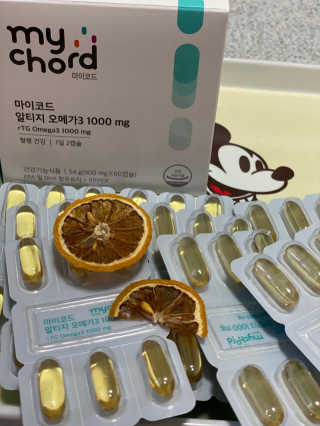 JW중외제약 마이코드 알티지 오메가3 1000 mg — 5점을 준 리뷰어가 2020년 10월 올린 사용 사진