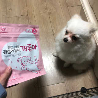 My Pet Care 천연단백질 관절건강에 개좋아 — 5점을 준 리뷰어가 2020년 11월 올린 사용 사진