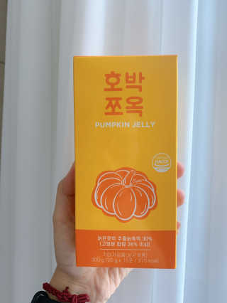 조은약초 국산 늙은 호박즙 호박쪼옥 젤리 20g x 15포 — 4.5점을 준 리뷰어가 2020년 8월 올린 사용 사진