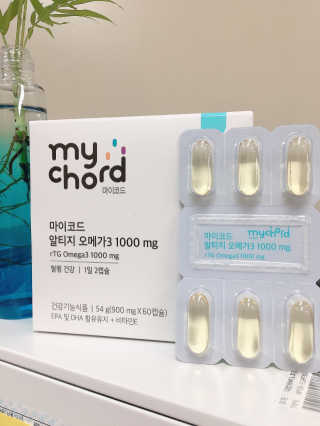 JW중외제약 마이코드 알티지 오메가3 1000 mg — 5점을 준 리뷰어가 2020년 7월 올린 사용 사진