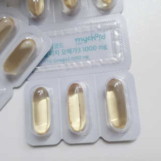 JW중외제약 마이코드 알티지 오메가3 1000 mg — 4점을 준 리뷰어가 2020년 7월 올린 사용 사진
