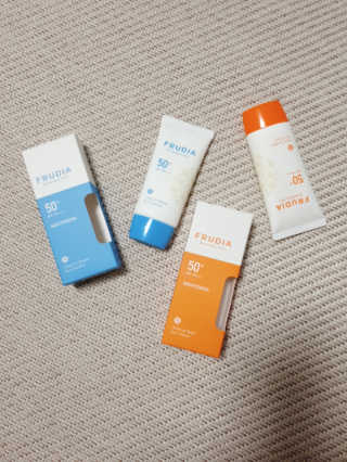 [후르디아] 혼합자차 선 에센스+톤업 선크림 2종 — 4점을 준 리뷰어가 2020년 8월 올린 사용 사진
