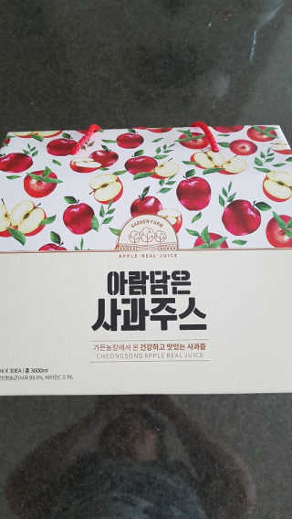 [가든농장]아람담은 사과주스 [가든농장] 아람담은 사과주스 120ml x 15포 — 3점을 준 리뷰어가 2020년 5월 올린 사용 사진