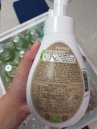 Purebble [퓨어블] 베이비 젖병세정제 500ml — 5점을 준 리뷰어가 2020년 8월 올린 사용 사진