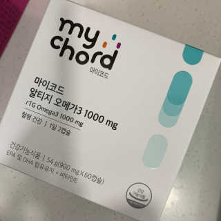 JW중외제약 마이코드 알티지 오메가3 1000 mg — 4점을 준 리뷰어가 2020년 10월 올린 사용 사진