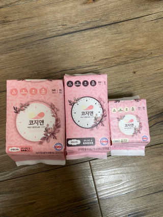 코지앤 생리대 체험 패키지 — 5점을 준 리뷰어가 2020년 10월 올린 사용 사진
