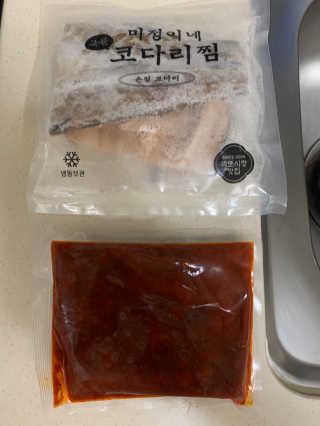 미정이네 코다리찜 [미정이네] 코다리찜 간편식 요리키트 — 5점을 준 리뷰어가 2020년 4월 올린 사용 사진