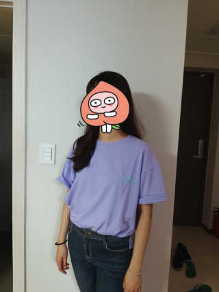 제로스트릿 ZERO STREET - BACK DONUT T-SHIRT 7 COLOR — 4.5점을 준 리뷰어가 2020년 7월 올린 사용 사진