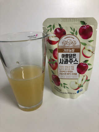 [가든농장]아람담은 사과주스 [가든농장] 아람담은 사과주스 120ml x 15포 — 5점을 준 리뷰어가 2020년 6월 올린 사용 사진