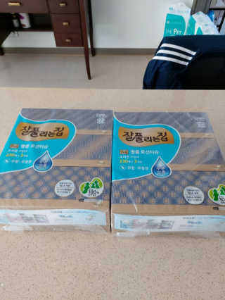 잘풀리는집 부드러운 모이스처 보습 미용 티슈 230매 — 5점을 준 리뷰어가 2020년 9월 올린 사용 사진
