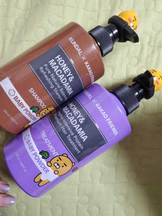 KUNDAL [쿤달 X 카카오프렌즈] 샴푸/트리트먼트 500ml 2구 세트 — 5점을 준 리뷰어가 2020년 11월 올린 사용 사진
