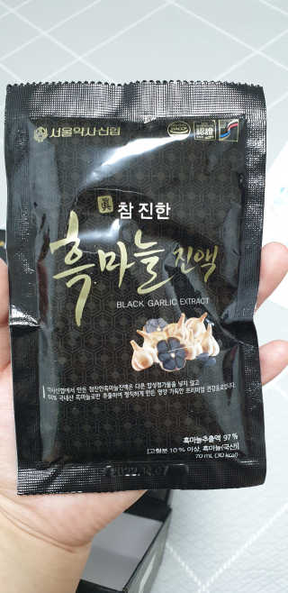 서울약사신협 약사신협_흑마늘진액_70mlx30포 — 5점을 준 리뷰어가 2020년 9월 올린 사용 사진