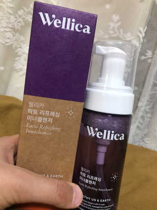 웰리카_V CARE 웰리카 락토 리프레싱 이너클렌저 — 5점을 준 리뷰어가 2020년 12월 올린 사용 사진