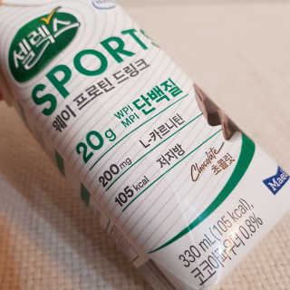 셀렉스스포츠 셀렉스 스포츠 드링크 초콜릿 _ 330ml x 12팩 — 5점을 준 리뷰어가 2020년 10월 올린 사용 사진