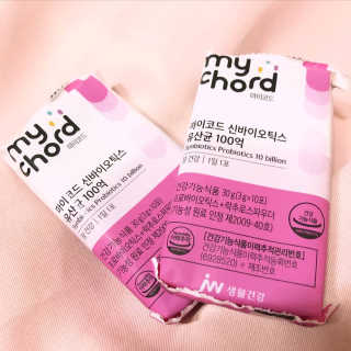 JW중외제약 마이코드 신바이오틱스 유산균 100억 — 5점을 준 리뷰어가 2020년 7월 올린 사용 사진