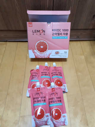 푸드마스터그룹 레몬킹 비타민C1000 곤약젤리 2종 — 4점을 준 리뷰어가 2020년 4월 올린 사용 사진