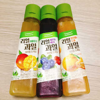 [풀무원] 리얼 과일  저지방 드레싱 240g 3종 — 4점을 준 리뷰어가 2020년 8월 올린 사용 사진