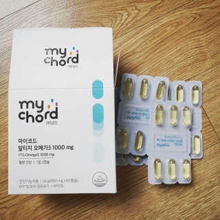 JW중외제약 마이코드 알티지 오메가3 1000 mg — 3.5점을 준 리뷰어가 2020년 7월 올린 사용 사진
