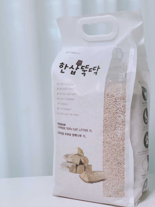 펫토리아 한삽뚝딱 프리미엄 고양이 두부모래 리뷰 사진