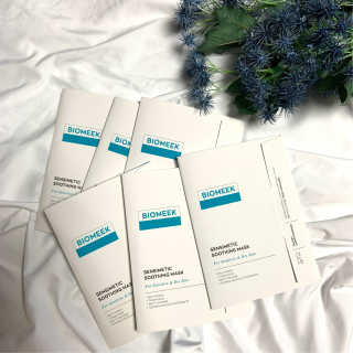 바이오믹 BIOMEEK SENSIMETIC SOOTHING MASK.S — 5점을 준 리뷰어가 2020년 7월 올린 사용 사진