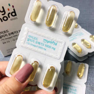 JW중외제약 마이코드 알티지 오메가3 1000 mg — 5점을 준 리뷰어가 2020년 8월 올린 사용 사진