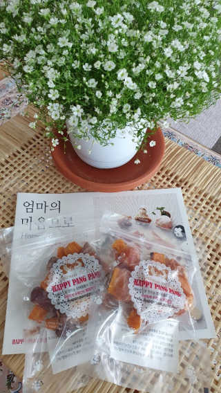 해피팡팡 고구마닭말이+고구마오리말이 [고구마간식2종] — 5점을 준 리뷰어가 2020년 4월 올린 사용 사진
