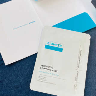 바이오믹 BIOMEEK SENSIMETIC SOOTHING MASK.S — 4점을 준 리뷰어가 2020년 6월 올린 사용 사진