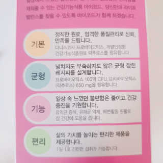 JW중외제약 마이코드 신바이오틱스 유산균 100억 — 4.5점을 준 리뷰어가 2020년 8월 올린 사용 사진