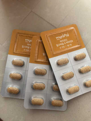 JW중외제약 마이코드 밀크씨슬 비타민B — 4점을 준 리뷰어가 2020년 8월 올린 사용 사진